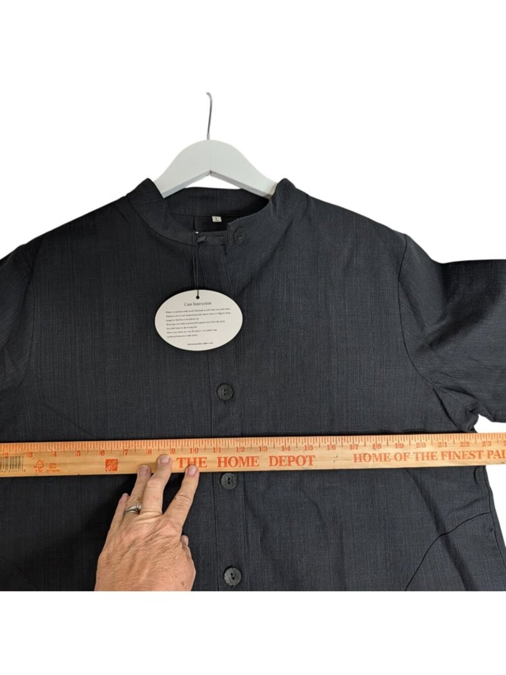Mordenmiss Women's Large Cotton Linen Full Front Buttons Jacket Outfit w Pockets - Picture 5 of 12